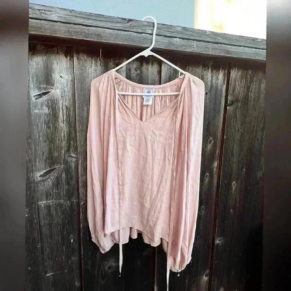 Muche Muchette Boho Flowy Pink Top (One Size) - Picture 3 of 5
